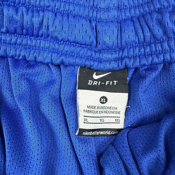 Nike Dri-Fit Basketball Shorts Mens XL Blue Knit Activewear Y2K Athletic Sports - Picture 4 of 8